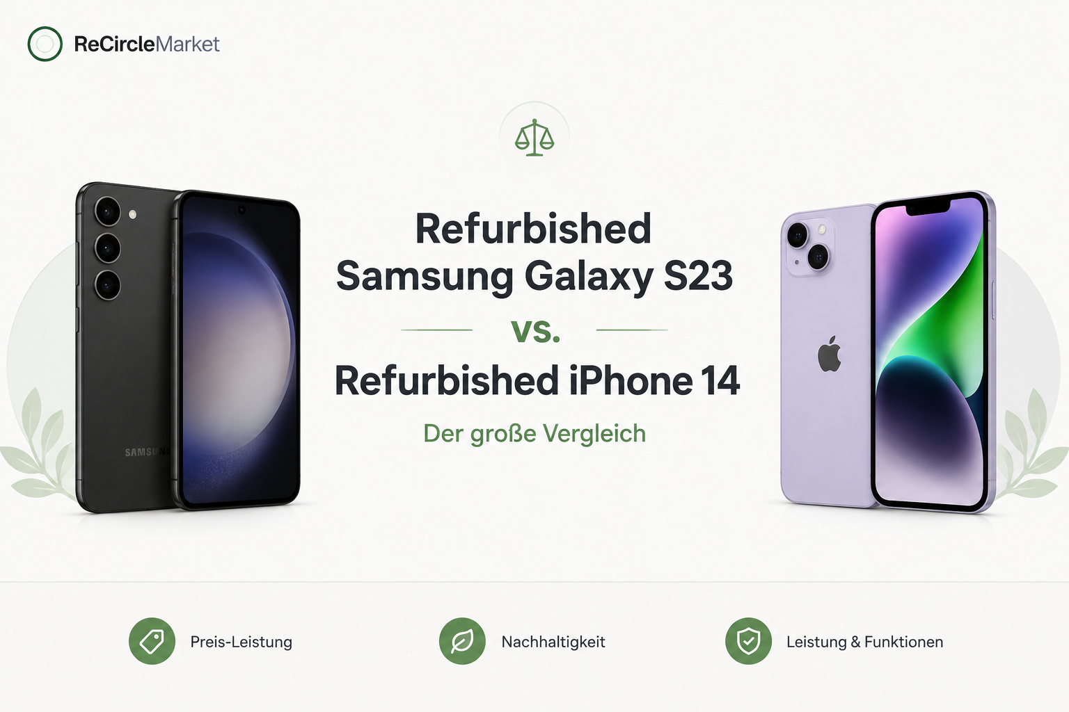 Refurbished Samsung Galaxy S23 vs. Refurbished iPhone 14